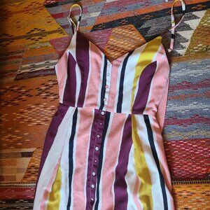 Striped summer dress with tie back